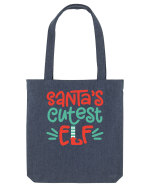 Santas Cutest Elf Sacoșă textilă