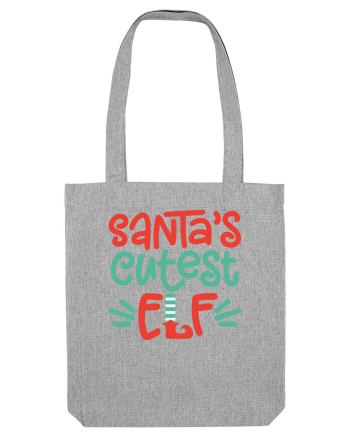 Santas Cutest Elf Heather Grey