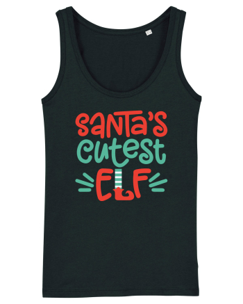 Santas Cutest Elf Black