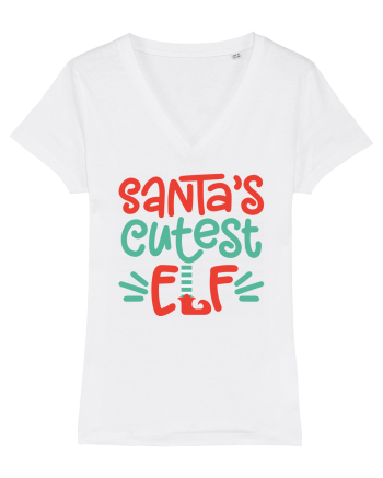 Santas Cutest Elf White