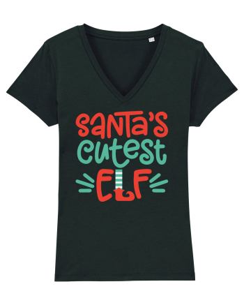 Santas Cutest Elf Black