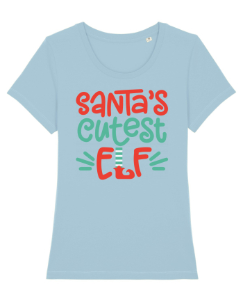 Santas Cutest Elf Sky Blue