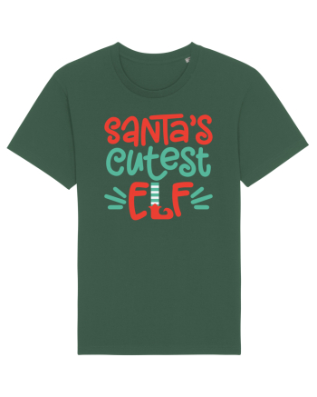 Santas Cutest Elf Bottle Green