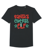 Santas Cutest Elf Tricou mânecă scurtă guler larg Bărbat Skater