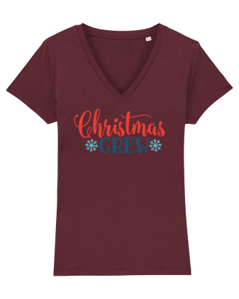 Christmas Crew Snow Burgundy