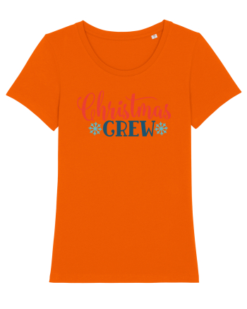 Christmas Crew Snow Bright Orange