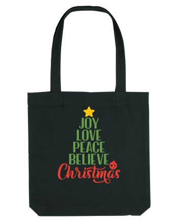 Joy Love Peace Christmas Black