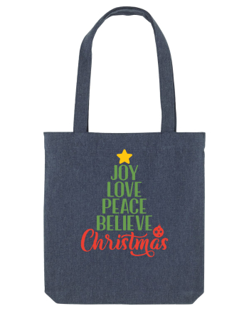 Joy Love Peace Christmas Midnight Blue