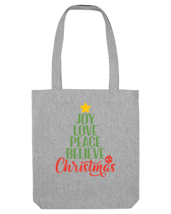Joy Love Peace Christmas Heather Grey
