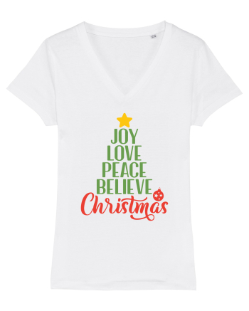 Joy Love Peace Christmas White