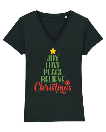 Joy Love Peace Christmas Black