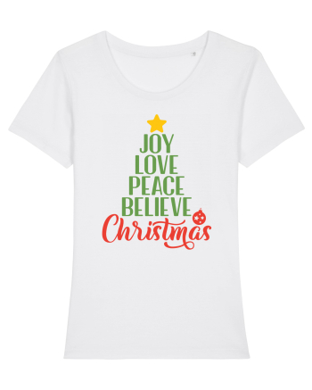 Joy Love Peace Christmas White