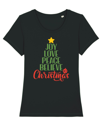 Joy Love Peace Christmas Black