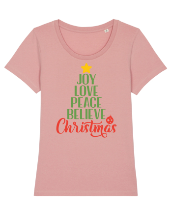 Joy Love Peace Christmas Canyon Pink