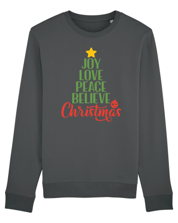 Joy Love Peace Christmas Anthracite