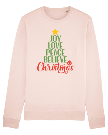 Joy Love Peace Christmas Candy Pink