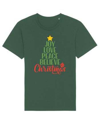 Joy Love Peace Christmas Bottle Green