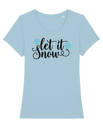 Let it Snow Xmas Sky Blue