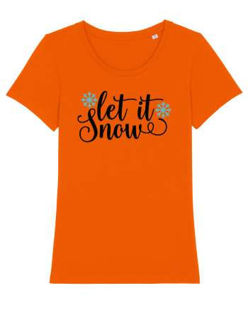 Let it Snow Xmas Bright Orange
