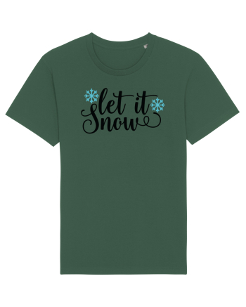 Let it Snow Xmas Bottle Green