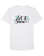 Let it Snow Xmas Tricou mânecă scurtă guler larg Bărbat Skater