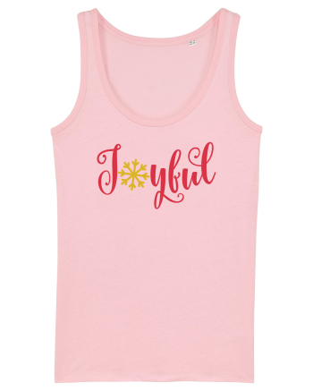 Joyful Xmas Red Cotton Pink