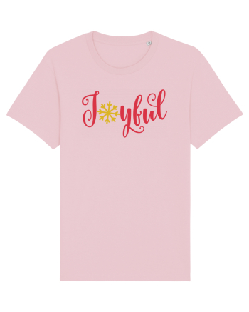 Joyful Xmas Red Cotton Pink
