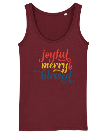 Joyful Merry Blessed Burgundy