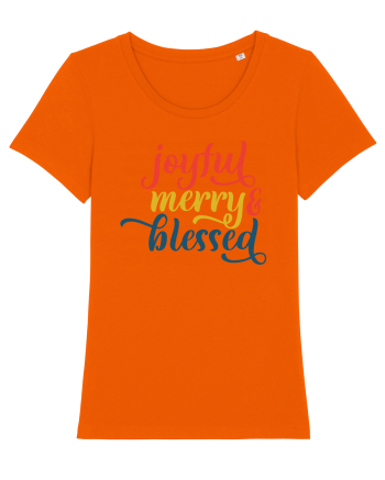 Joyful Merry Blessed Bright Orange