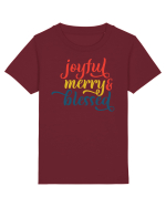 Joyful Merry Blessed Tricou mânecă scurtă  Copii Mini Creator