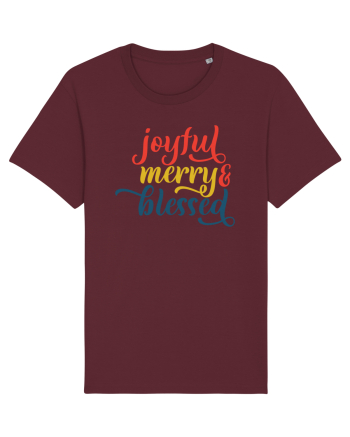 Joyful Merry Blessed Burgundy