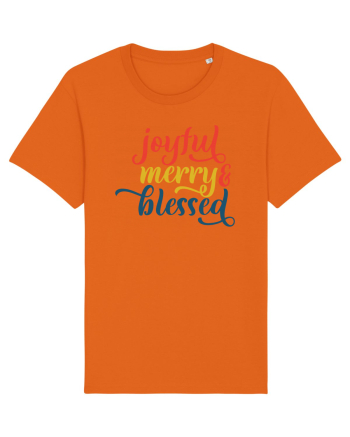 Joyful Merry Blessed Bright Orange