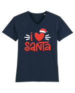 I love Santa Tricou mânecă scurtă guler V Bărbat Presenter
