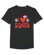I love Santa Tricou mânecă scurtă guler larg Bărbat Skater