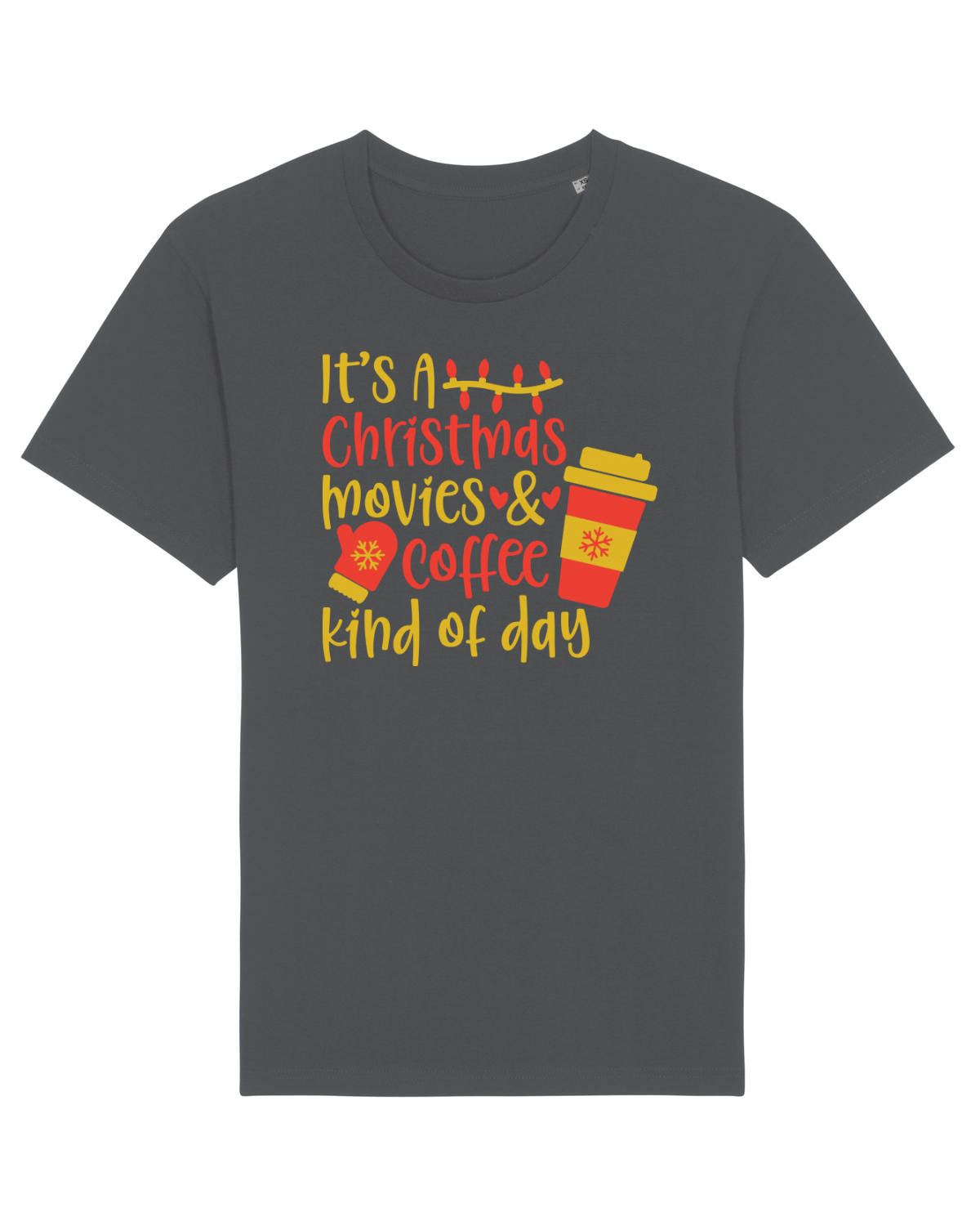 Tricou mânecă scurtă Unisex Rocker Anthracite