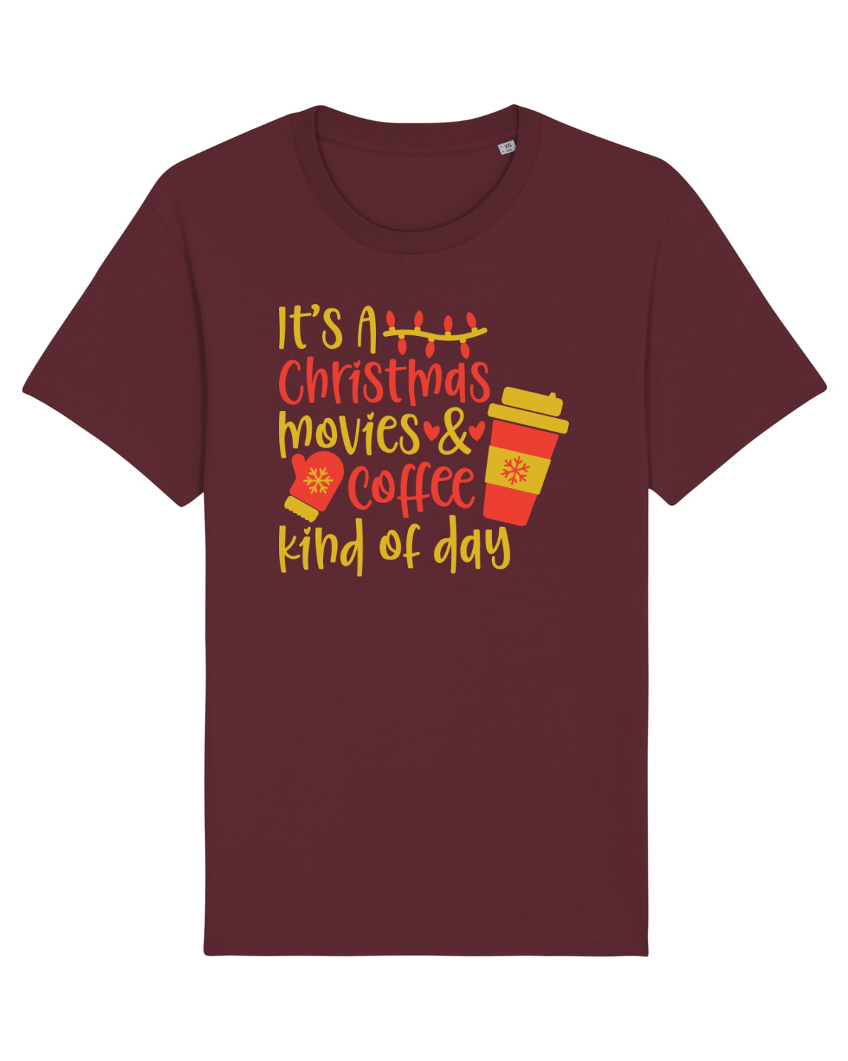 Tricou mânecă scurtă Unisex Rocker Burgundy