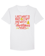 Bake Stuff and Watch Xmas Tricou mânecă scurtă guler larg Bărbat Skater