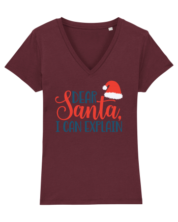 Dear Santa I can Explain Burgundy