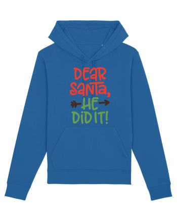 Dear Santa he did it Royal Blue