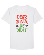 Dear Santa he did it Tricou mânecă scurtă guler larg Bărbat Skater