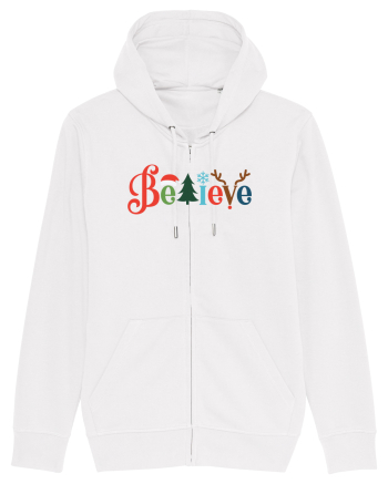 Believe Xmas Tree White
