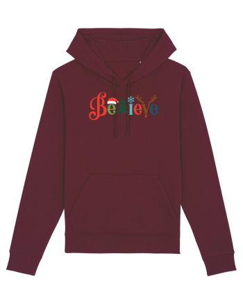 Believe Xmas Tree Burgundy