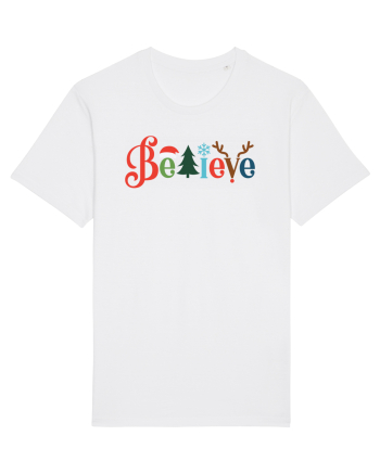 Believe Xmas Tree White