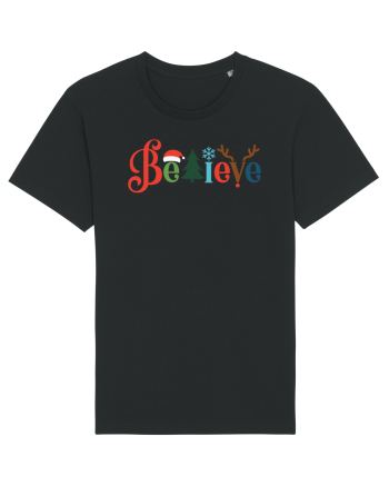 Believe Xmas Tree Black