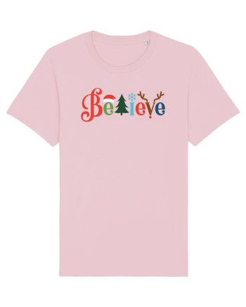Believe Xmas Tree Cotton Pink