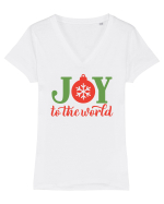 Joy to the World Tricou mânecă scurtă guler V Damă Evoker