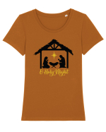O Holy Night Tricou mânecă scurtă guler larg fitted Damă Expresser