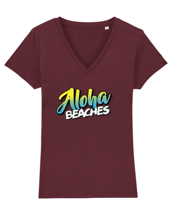Aloha Beaches Burgundy