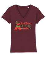 Christmas with the Tribe Tricou mânecă scurtă guler V Damă Evoker