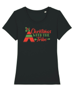Christmas with the Tribe Tricou mânecă scurtă guler larg fitted Damă Expresser